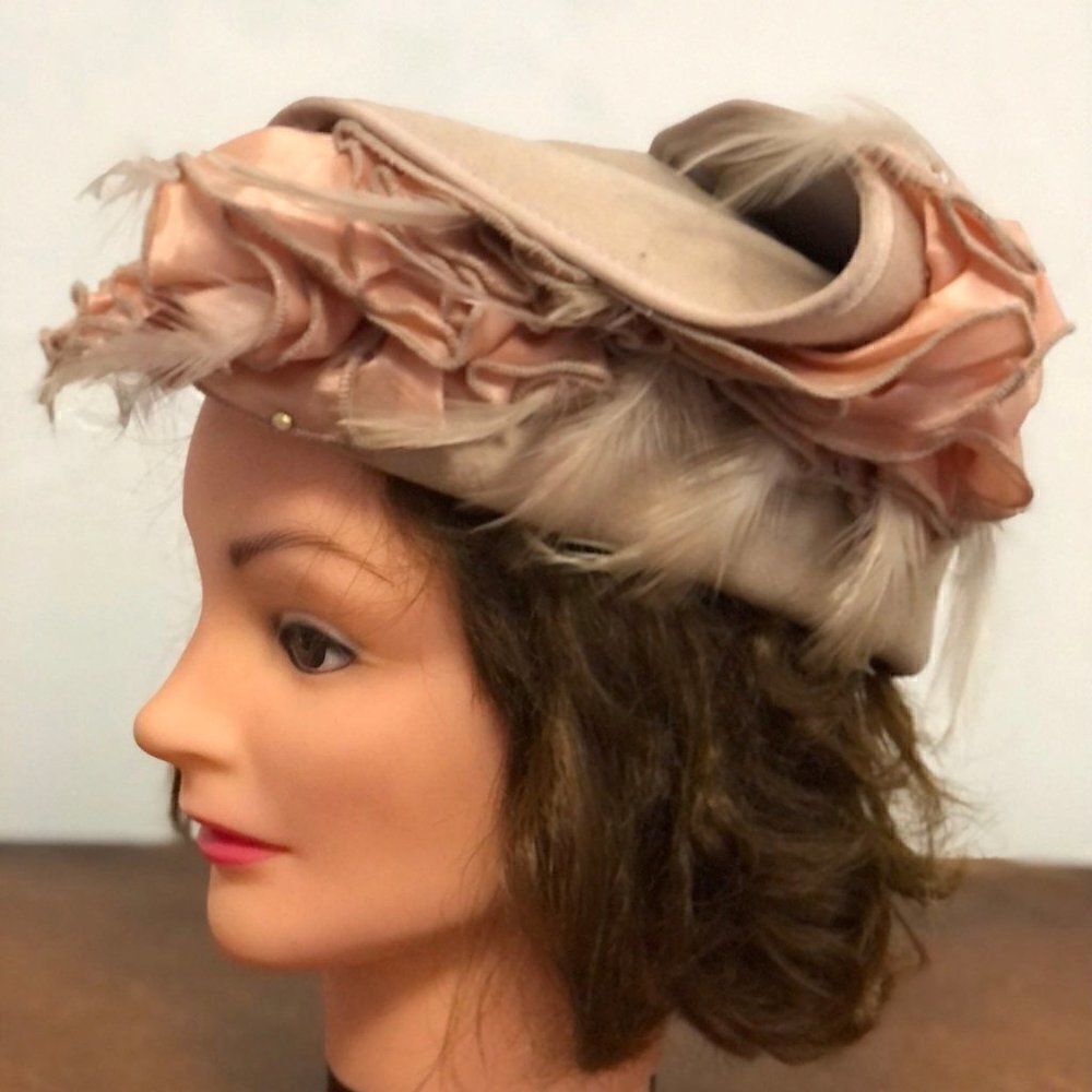 Vintage 30's Doeskin Hat Cap Bollman